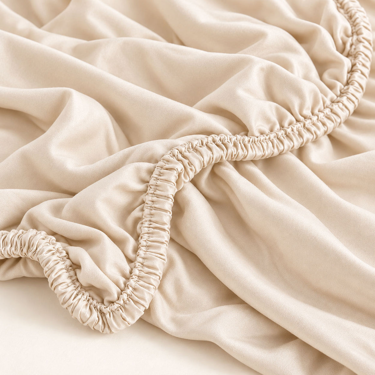 Cream Pure Silk Fitted Sheet