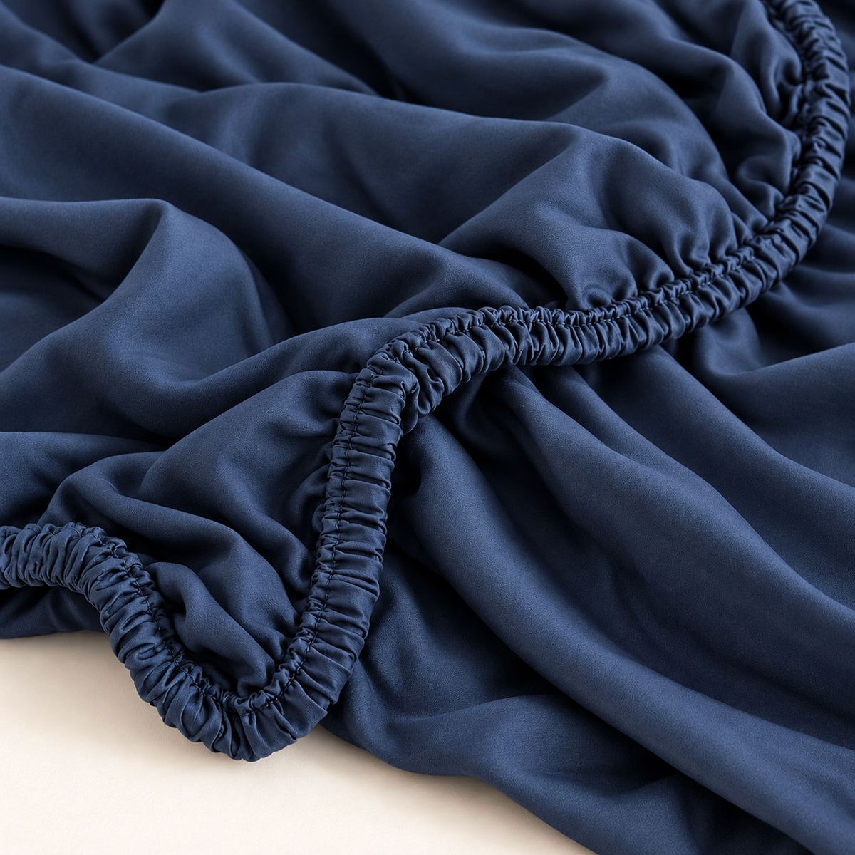 Midnight Blue Pure Silk Fitted Sheet