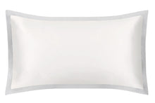 Load image into Gallery viewer, Ivory & Oyster Grey Oxford Pure Silk Pillowcase