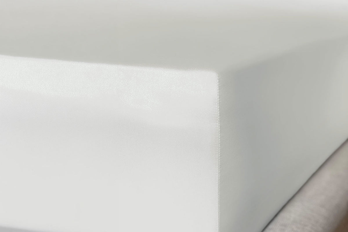 Oyster Grey Pure Silk Fitted Sheet