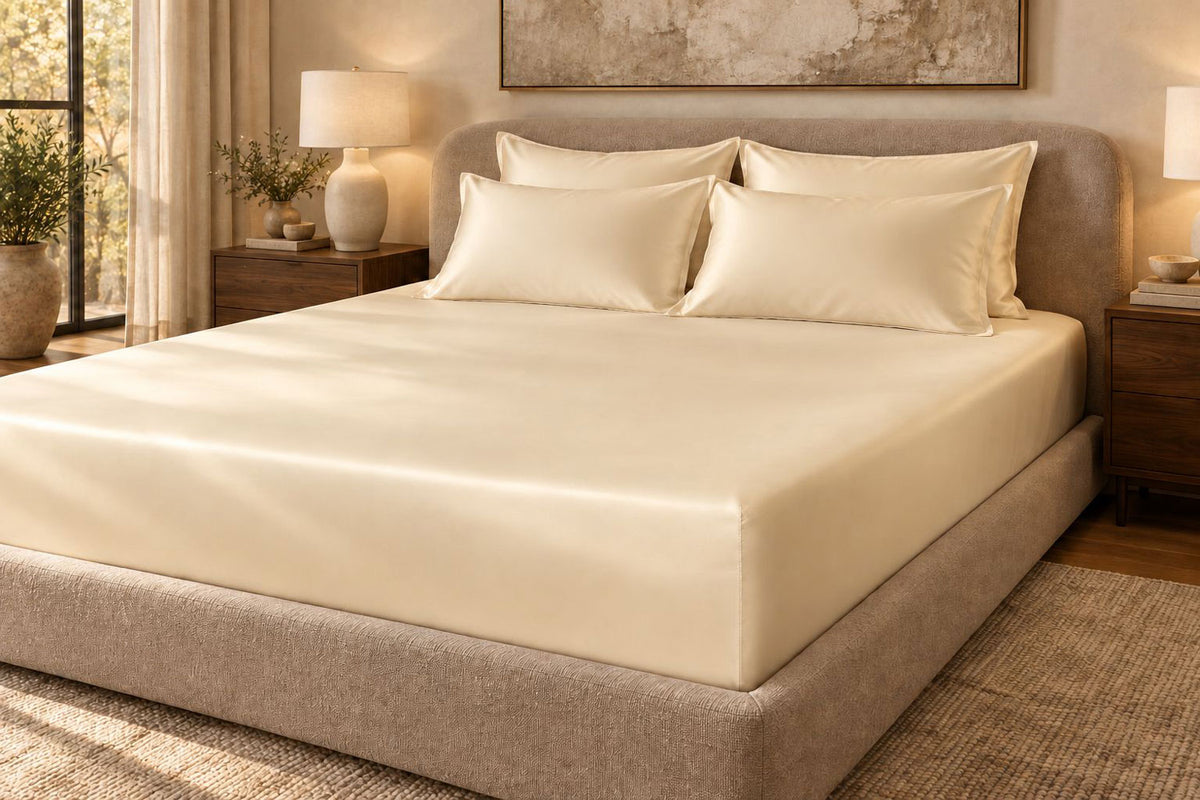 Champagne Pure Silk Fitted Sheet