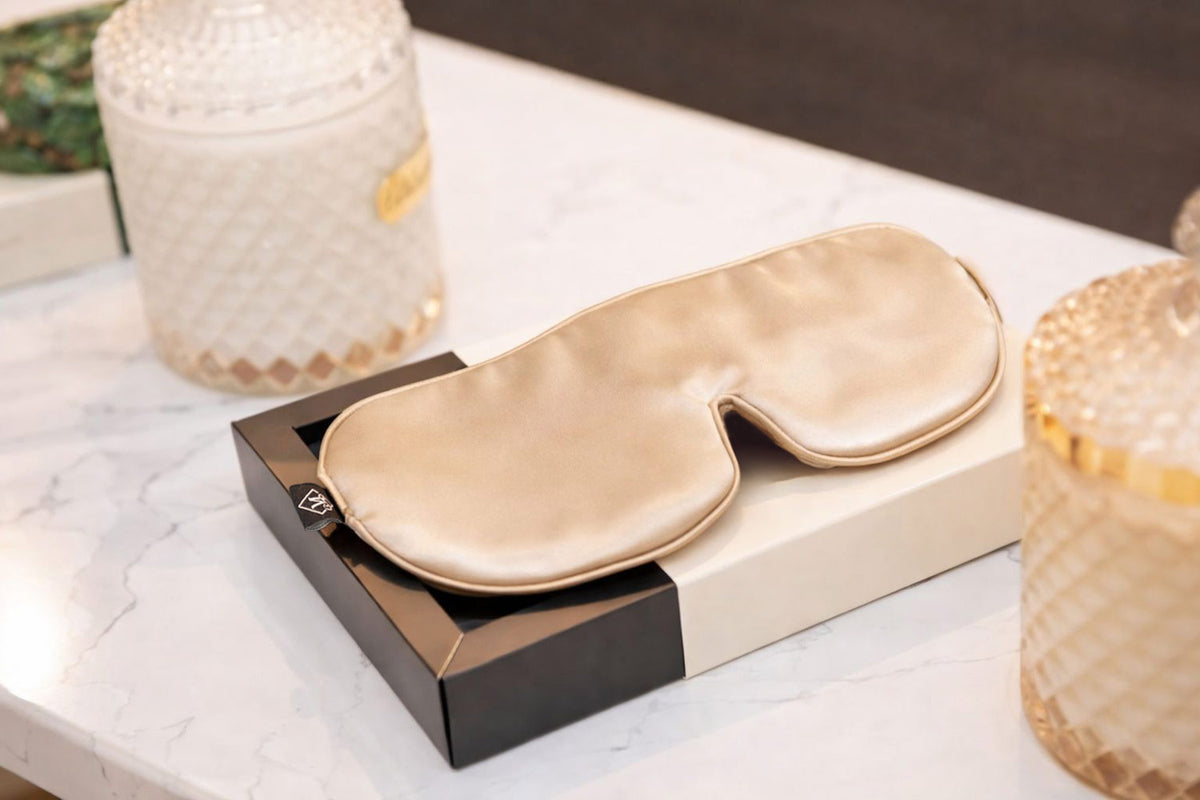 Champagne Silk Eye Mask