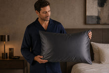 Load image into Gallery viewer, Charcoal Pure Silk Pillowcase