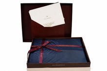 Load image into Gallery viewer, Midnight Blue Pure Silk Flat Sheet