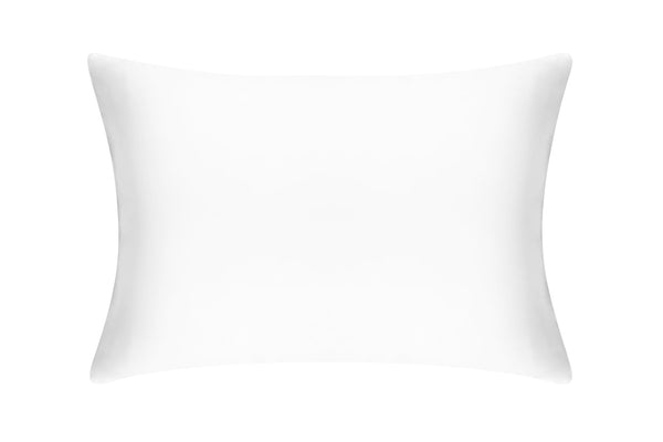 Brilliant White Silk Pillowcase on white background