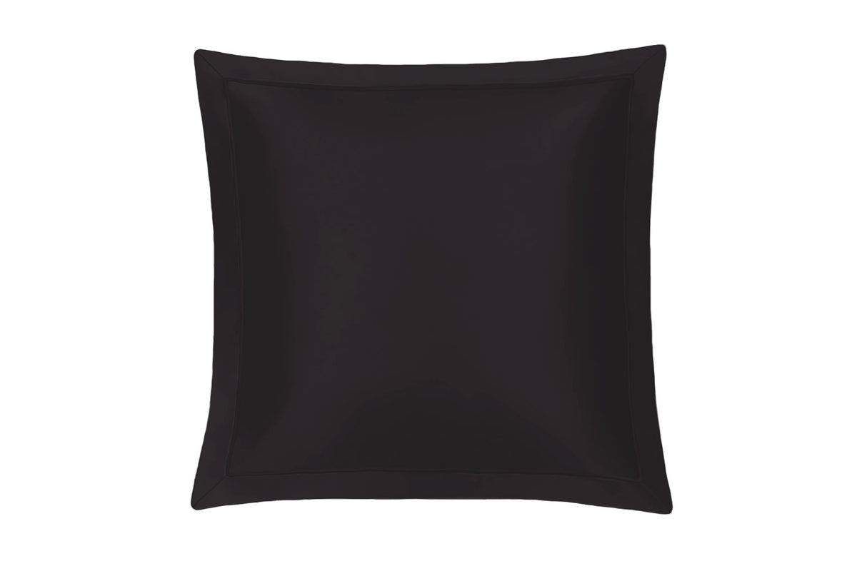 Oxford Euro Sham in Charcoal - 26x26in (65x65cm) - Mayfairsilk