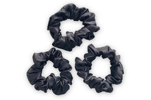 Load image into Gallery viewer, Charcoal Silk Scrunchies Set - MayfairSilk
