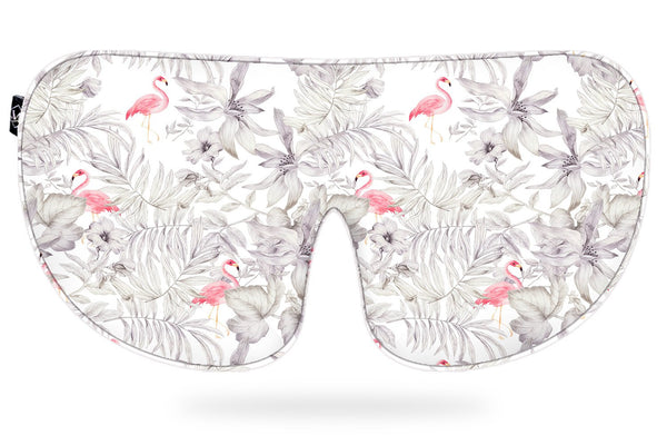 Flamingo-Print Mulberry Silk Sleep Mask
