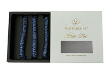 Load image into Gallery viewer, Midnight Blue Silk Hair Ties Set - MayfairSilk