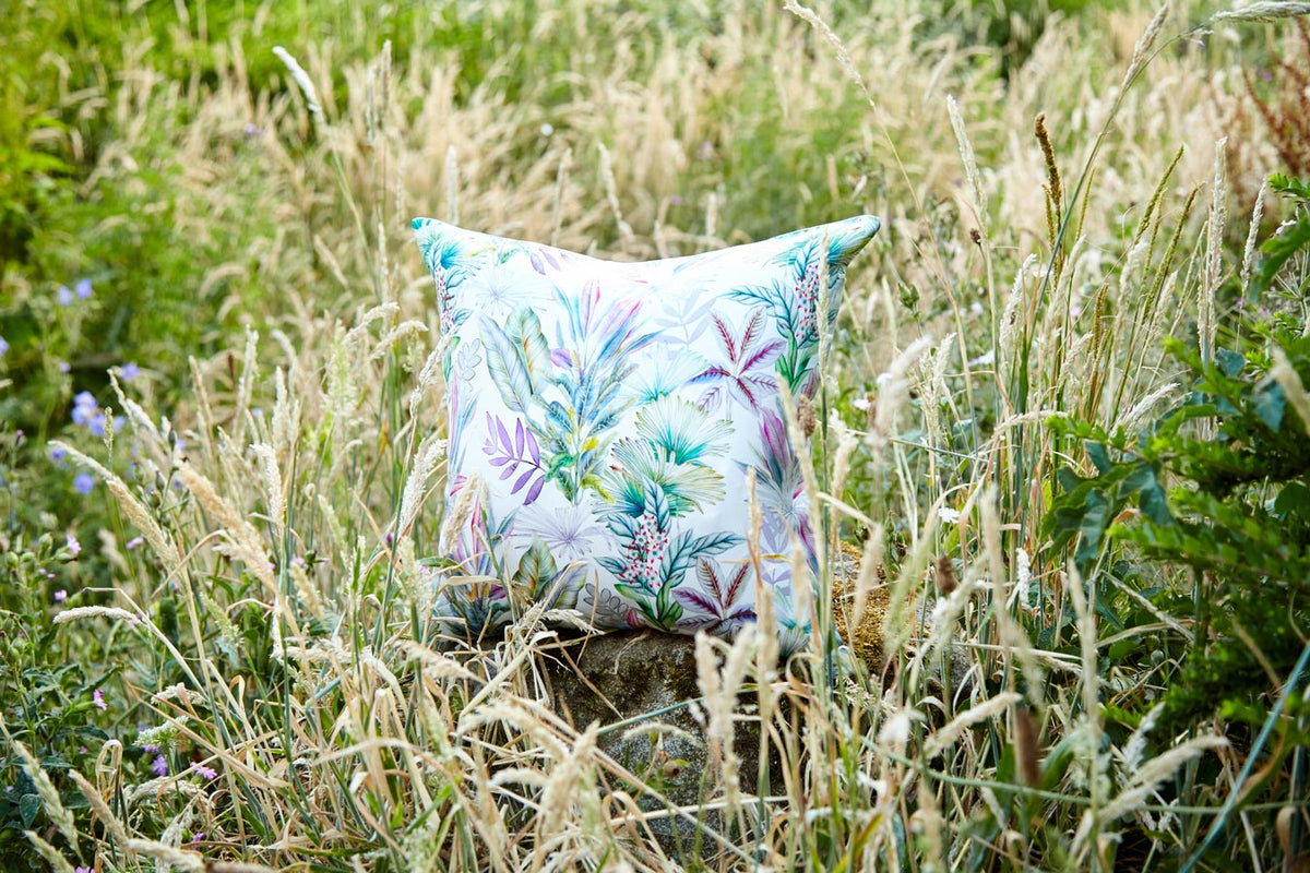 Iridescent Garden Pure Silk Cushion Cover - MayfairSilk