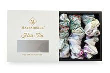 Load image into Gallery viewer, Iridescent Garden Silk Scrunchies Set - MayfairSilk