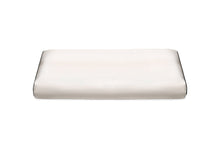 Load image into Gallery viewer, Ivory Pure Silk Duvet Cover - Charcoal Piping - MayfairSilk