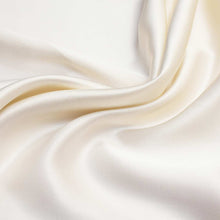Load image into Gallery viewer, Ivory Pure Silk Flat Sheet - Charcoal Piping - MayfairSilk