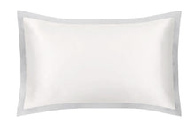 Load image into Gallery viewer, Ivory & Oyster Grey Oxford Pure Silk Pillowcase