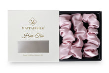 Load image into Gallery viewer, Precious Pink Silk Scrunchies Set - MayfairSilk
