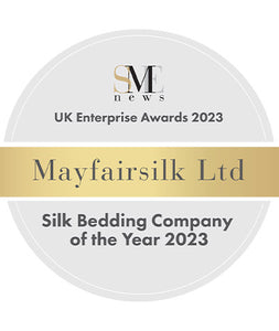 Mayfairsilk voted Best Silk Bedding Company of the Year 2023 - by UK Enterprise Awards