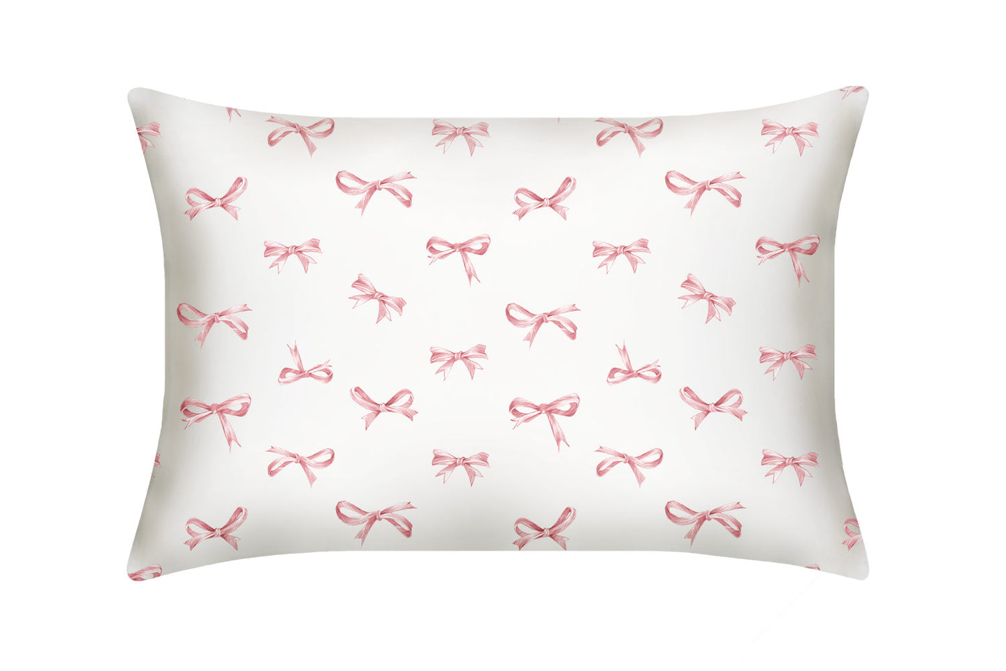 Blush Bows Pure Silk Pillowcase