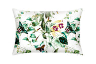 Emerald Garden with butterflies silk pillowcase by Mayfairsilk