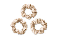 Champagne Silk Scrunchies Set