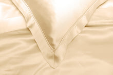 Load image into Gallery viewer, Champagne Pure Silk Oxford Duvet Cover
