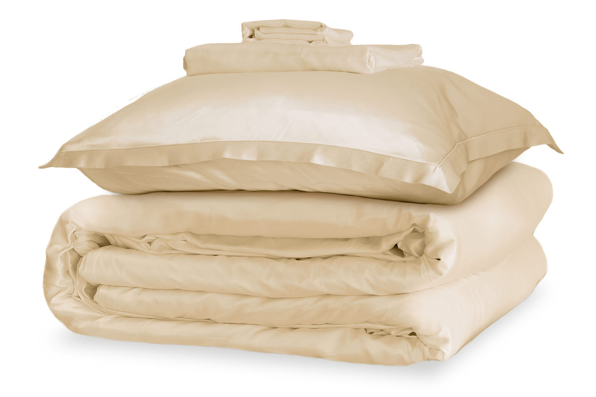 Champagne Oxford Silk Duvet Set