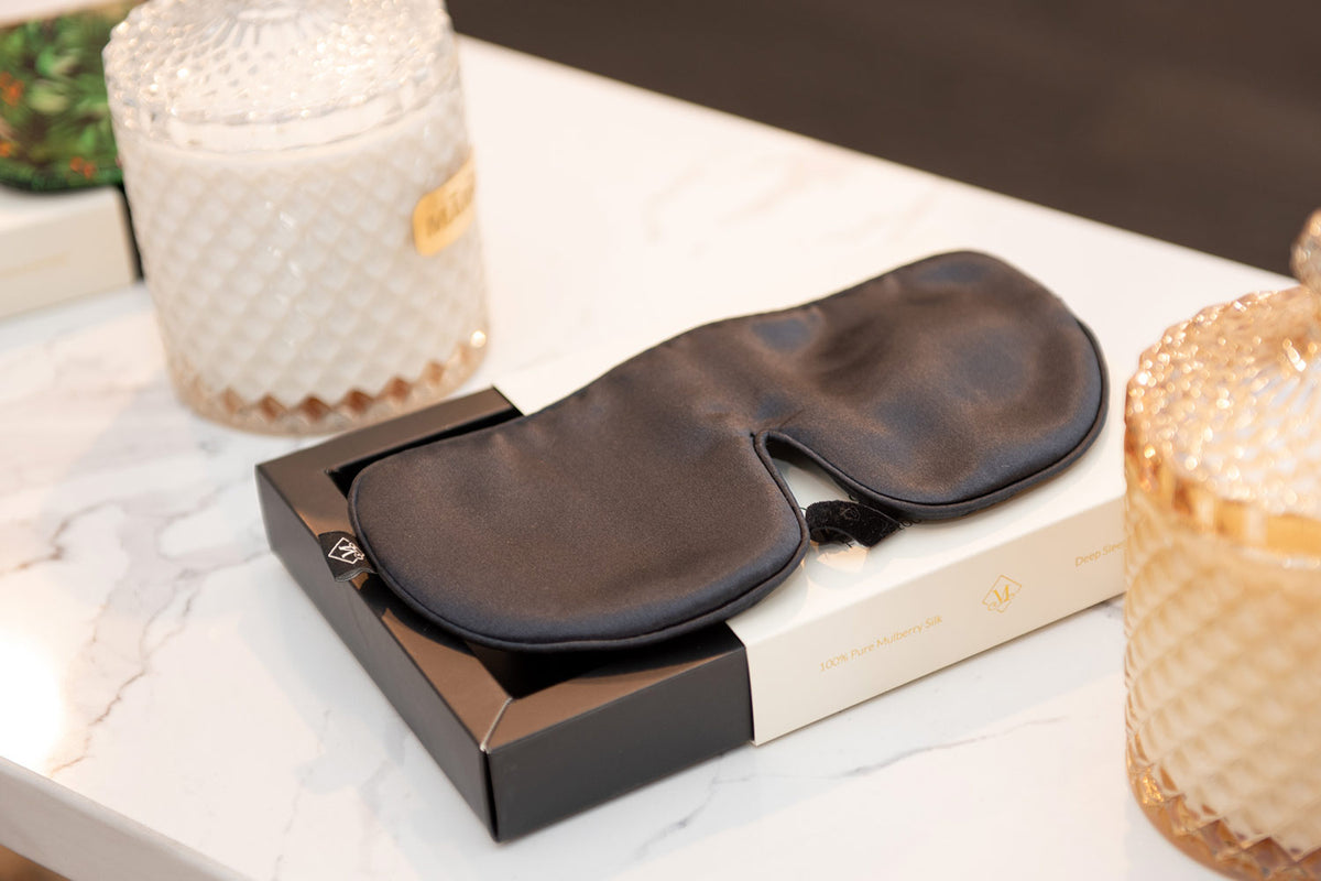 Charcoal Silk Eye Mask