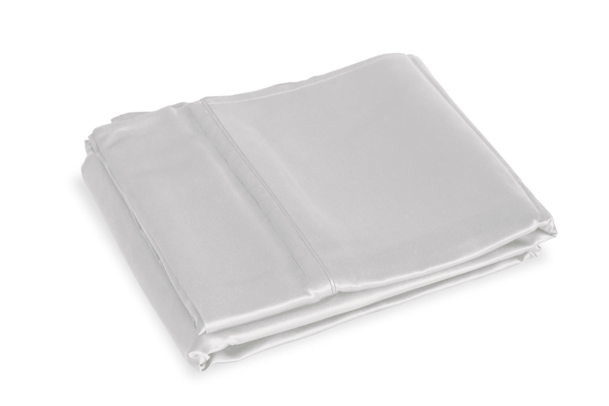 Oyster Grey Pure Silk Flat Sheet
