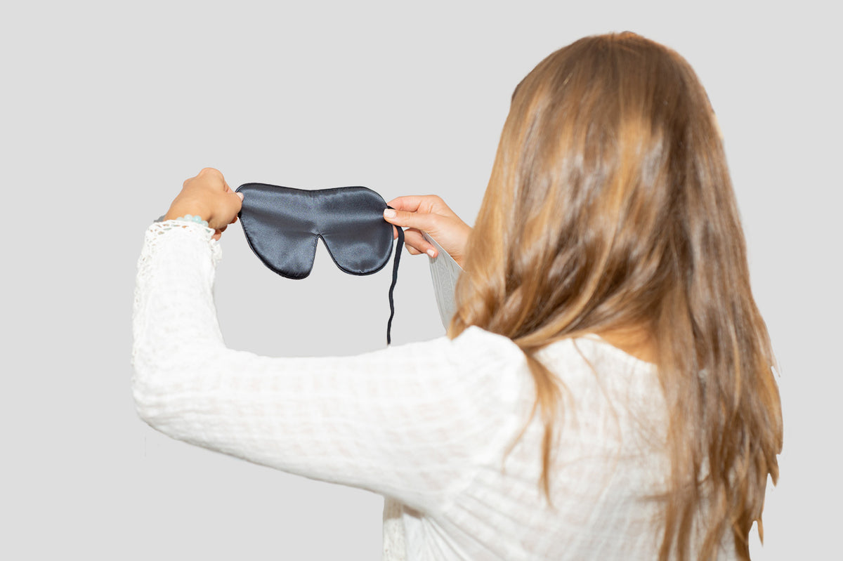 Charcoal Silk Eye Mask