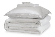 Oyster Grey Oxford Silk Duvet Set