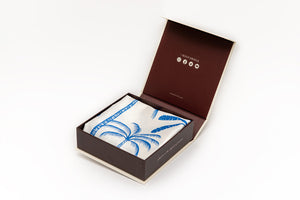 The Palms silk pillowcase folded in gift box