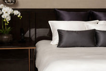 Load image into Gallery viewer, Charcoal Pure Silk Boudoir Cushion Cover 30x50cm
