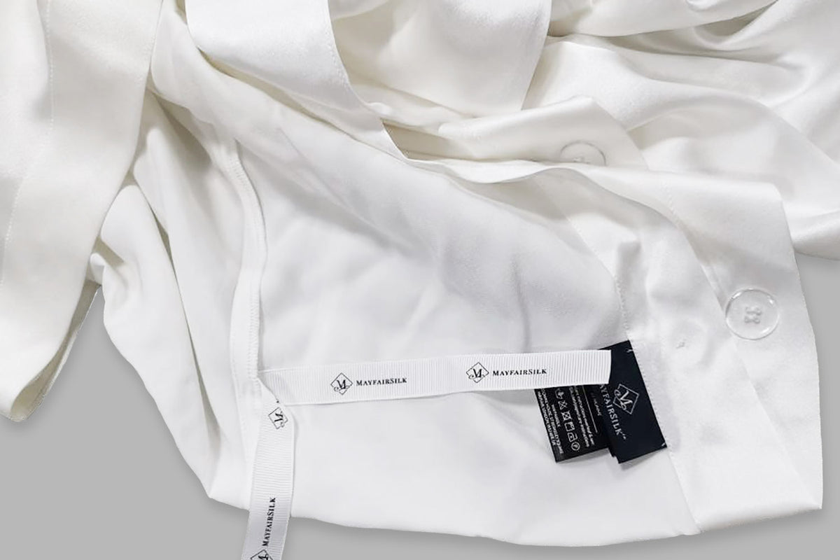 Brilliant White Silk Duvet Set