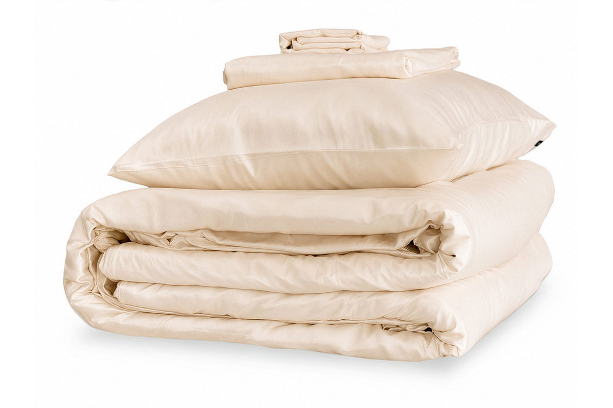 Cream Silk Duvet Set