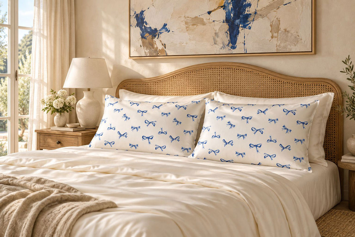 Regent Bows Pure Silk Pillowcase