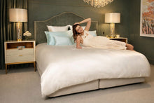 Load image into Gallery viewer, Teal Breeze Boudoir Pure Silk Cushion Cover
