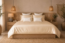 Load image into Gallery viewer, Champagne Pure Silk Oxford Duvet Cover
