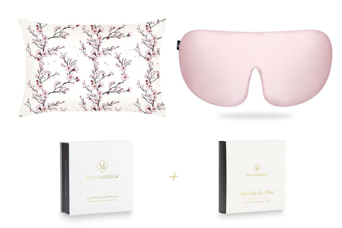 Cherry Blossom Precious Silk Sleep Gift Set