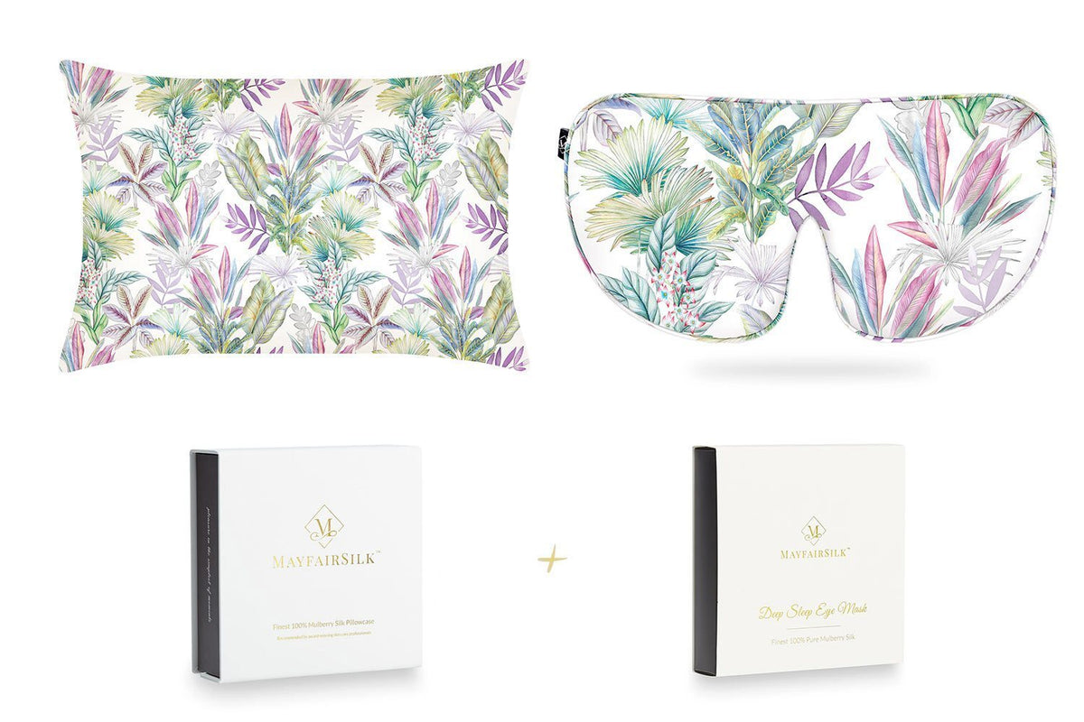 Iridescent Garden Pure Silk Sleep Gift Set