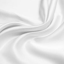 将图片加载到图库查看器，Brilliant White Pure Silk Flat Sheet - Charcoal Piping - MayfairSilk
