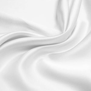 Brilliant White Pure Silk Flat Sheet - Charcoal Piping - MayfairSilk