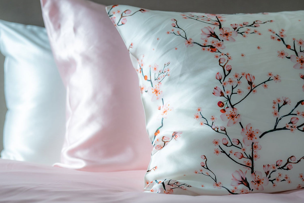 Cherry Blossom and Precious Pink Silk Sleep Gift Set - MayfairSilk