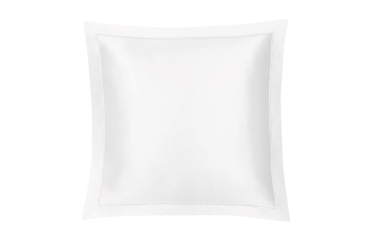 Oxford Euro Sham in Brilliant White - 26x26in (65x65cm) - Mayfairsilk