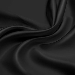 Charcoal Pure Silk Flat Sheet - Ivory Piping - MayfairSilk