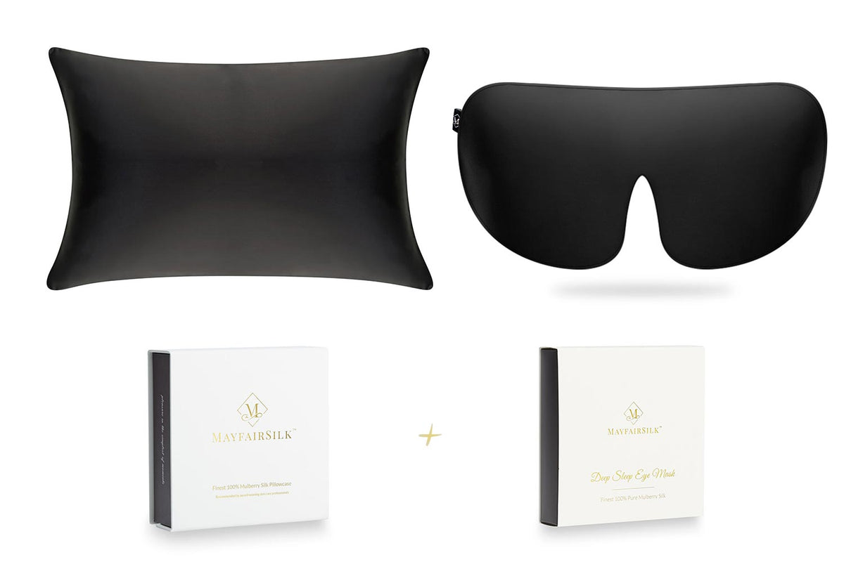 Charcoal Pure Silk Sleep Gift Set - MayfairSilk