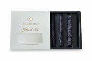 Charcoal Silk Hair Ties Set - MayfairSilk