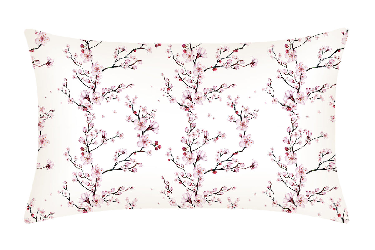 Super King Cherry Blossom silk pillowcase 