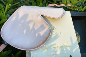 Precious Pink Silk Sleep Mask and Silk Hair Ties Gift Set - MayfairSilk