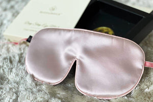 Precious Pink Silk Sleep Mask and Silk Hair Ties Gift Set - MayfairSilk