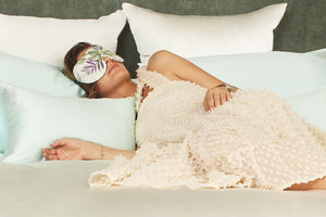 Iridescent Garden Silk Sleep Mask and Silk Hair Ties Gift Set - MayfairSilk