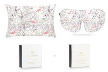 Cargar imagen en el visor de la galería, Flamingos Pure Silk Sleep Gift Set - MayfairSilk
